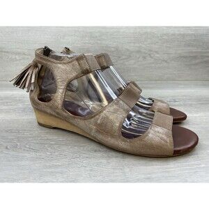 Matt Bernson Women’s Gladiator Sandals Boho Casual Tassel Brown Leather 10